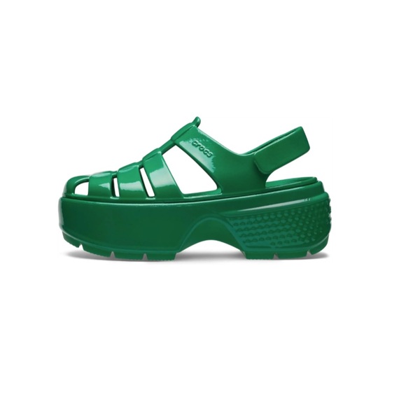 NWT Stomp Fisherman High Shine Sandal | Green Ivy | Size 9 - Picture 2 of 7